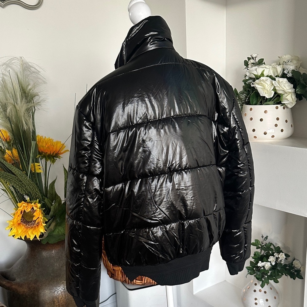 Zara Glossy Black Puffer Jacket - Picture 5 of 6